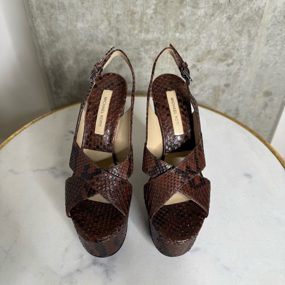 New Michael Kors Collection Candace Python-Emboss… - image 6